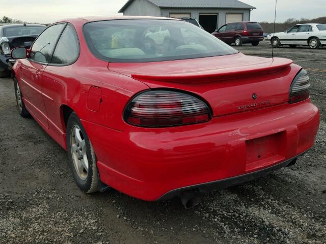 1G2WP12K8VF230436 - 1997 PONTIAC GRAND PRIX RED photo 3