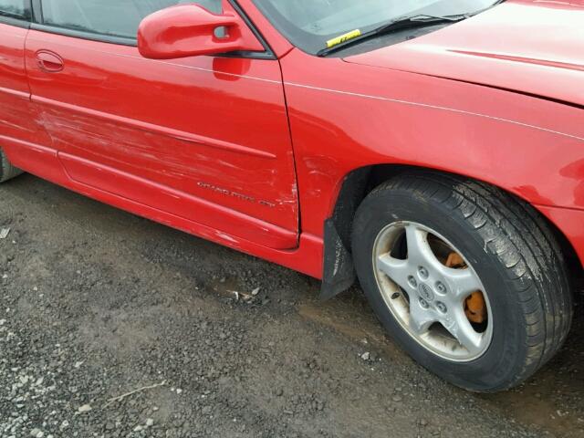 1G2WP12K8VF230436 - 1997 PONTIAC GRAND PRIX RED photo 9