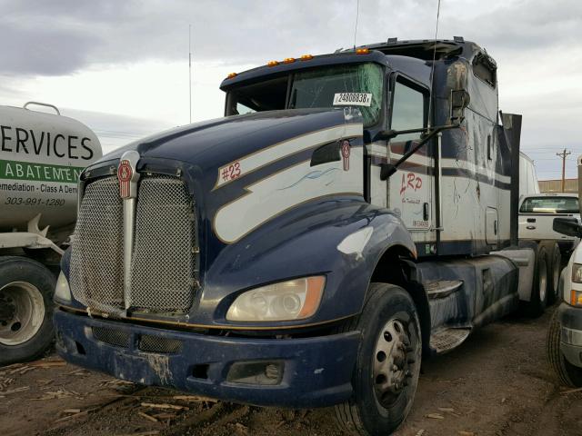 1XKADP9X3EJ404269 - 2014 KENWORTH CONSTRUCTI BLUE photo 2