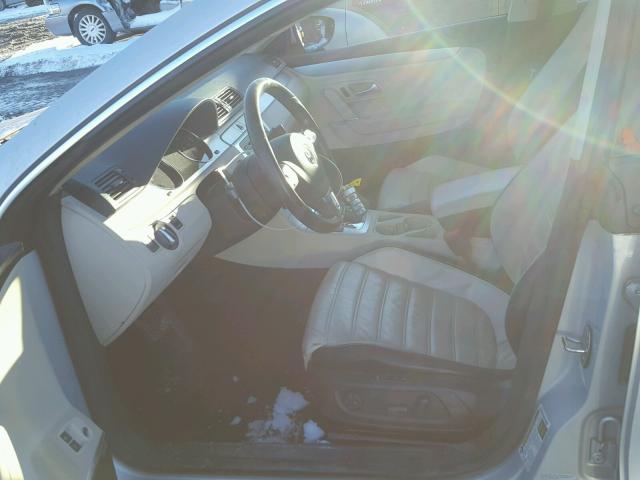 WVWEU73C49E537950 - 2009 VOLKSWAGEN CC SILVER photo 5