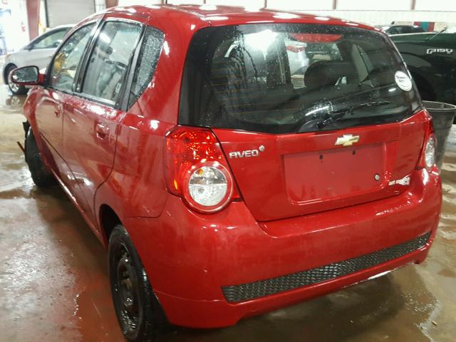 KL1TD6DE9AB098498 - 2010 CHEVROLET AVEO LS RED photo 3