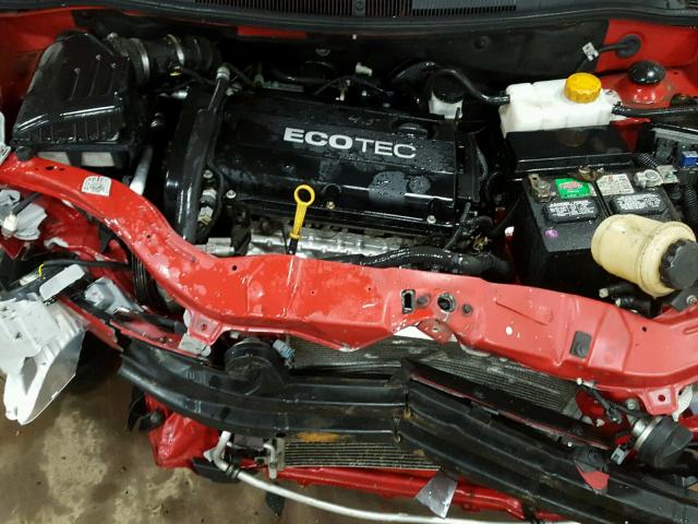 KL1TD6DE9AB098498 - 2010 CHEVROLET AVEO LS RED photo 7