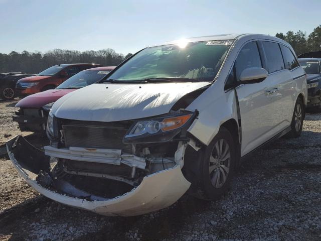 5FNRL5H62EB066577 - 2014 HONDA ODYSSEY EX WHITE photo 2