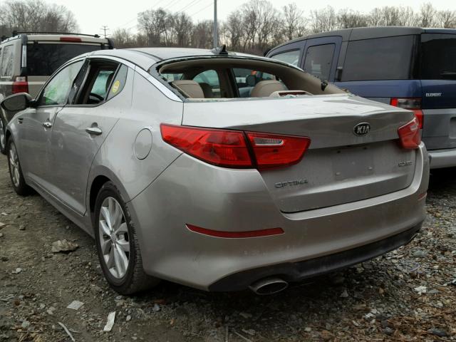 5XXGN4A75EG272214 - 2014 KIA OPTIMA EX SILVER photo 3