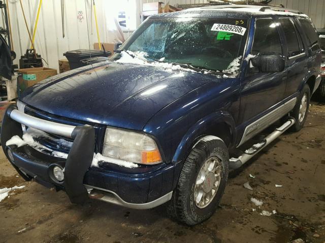 1GKDT63W812178860 - 2001 GMC JIMMY LUXU BLUE photo 2