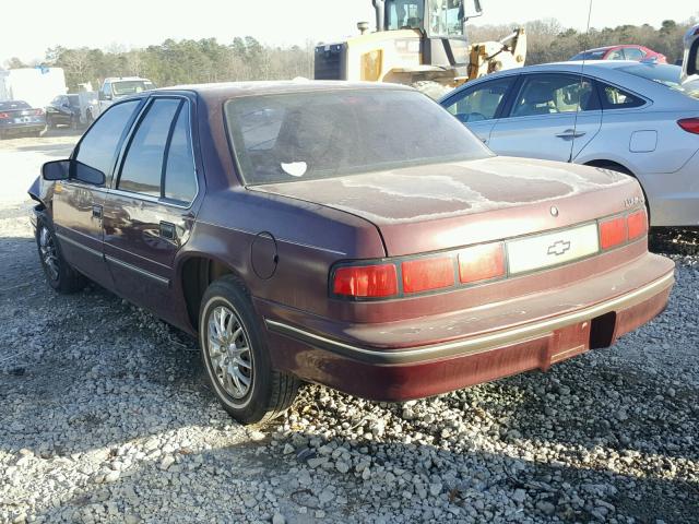 2G1WL54T5P9160869 - 1993 CHEVROLET LUMINA MAROON photo 3