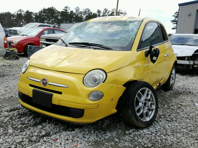 3C3CFFAR7ET205518 - 2014 FIAT 500 POP YELLOW photo 2