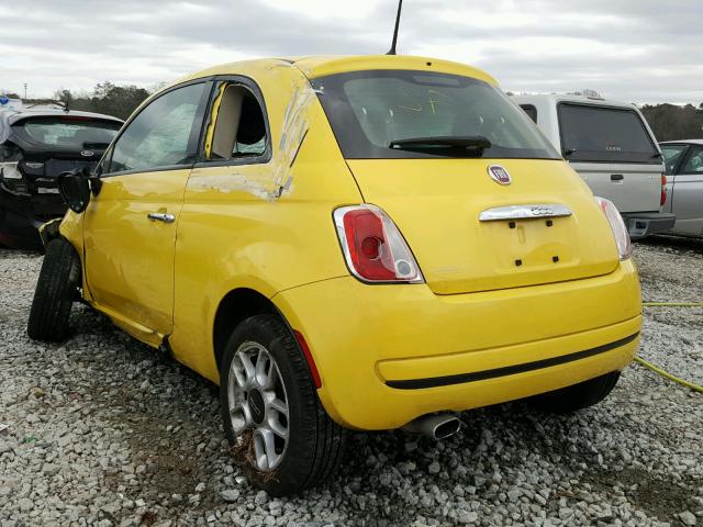 3C3CFFAR7ET205518 - 2014 FIAT 500 POP YELLOW photo 3