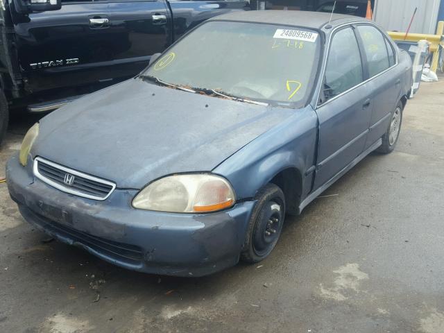 2HGEJ6676VH563195 - 1997 HONDA CIVIC LX BLUE photo 2