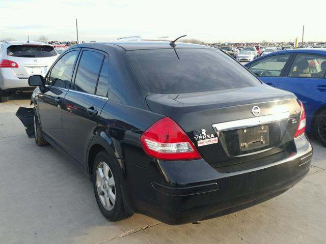 3N1BC11E49L352422 - 2009 NISSAN VERSA S BLACK photo 3