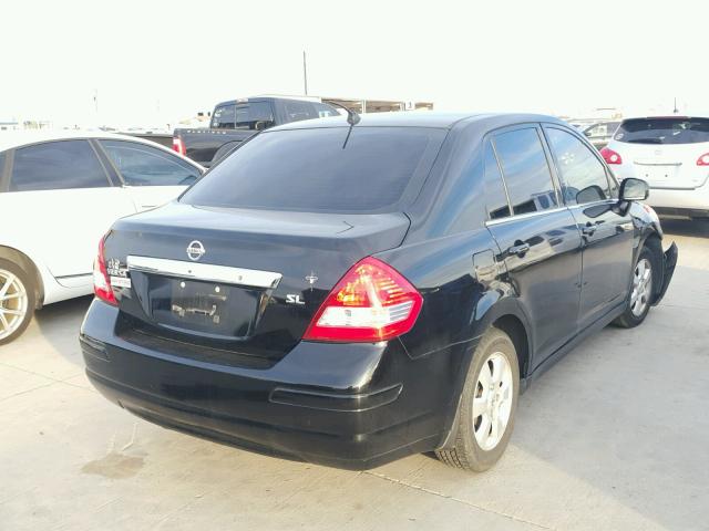 3N1BC11E49L352422 - 2009 NISSAN VERSA S BLACK photo 4