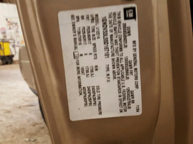 1GNDV33L55D167181 - 2005 CHEVROLET UPLANDER L 棕色 照片 10