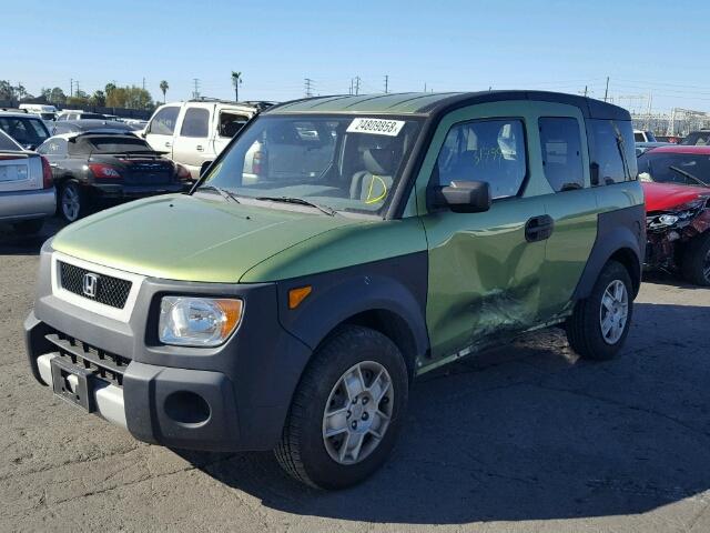 5J6YH18336L008160 - 2006 HONDA ELEMENT LX GREEN photo 2