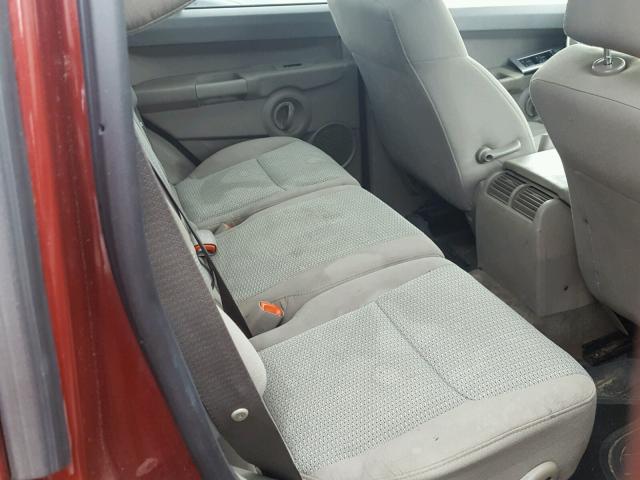1J8HG48K77C685336 - 2007 JEEP COMMANDER მუქწითელი ფოტო 6