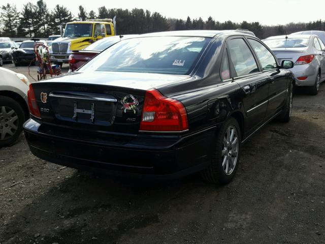 YV1TH59H541372634 - 2004 VOLVO S80 2.5T BLACK photo 4