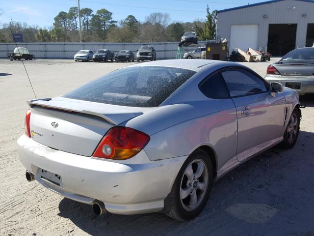 KMHHM65D76U203048 - 2006 HYUNDAI TIBURON GS SILVER photo 4