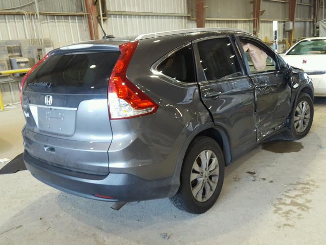 2HKRM3H79EH554534 - 2014 HONDA CR-V EXL GRAY photo 4