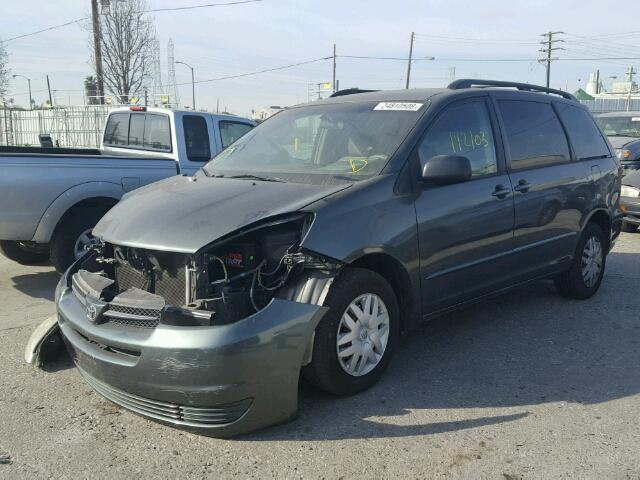 5TDZA23C44S170192 - 2004 TOYOTA SIENNA CE GREEN photo 2