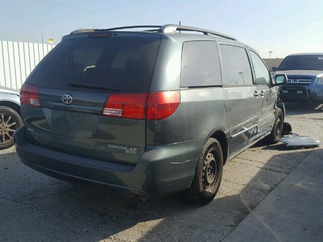 5TDZA23C44S170192 - 2004 TOYOTA SIENNA CE GREEN photo 4