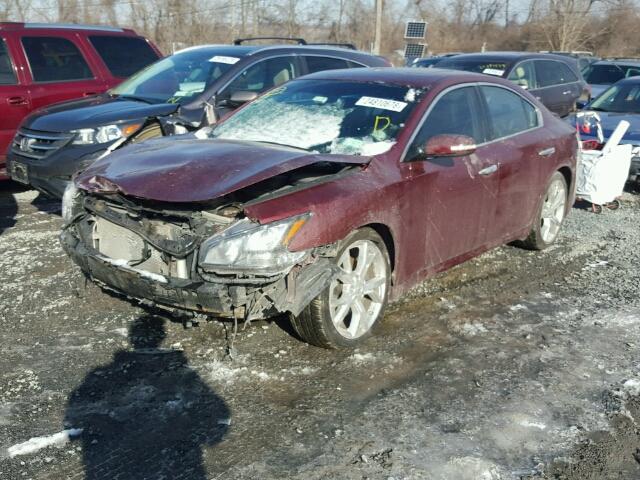 1N4AA5AP1CC844969 - 2012 NISSAN MAXIMA S MAROON photo 2