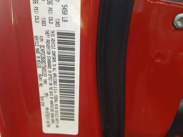 3C4PDCBG8DT503122 - 2013 DODGE JOURNEY SX RED photo 10