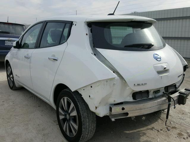 1N4AZ0CP0FC313260 - 2015 NISSAN LEAF S WHITE photo 3