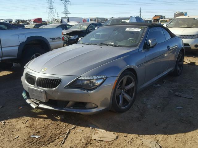 WBAEB5C5XAC225849 - 2010 BMW 650 I GRAY photo 2