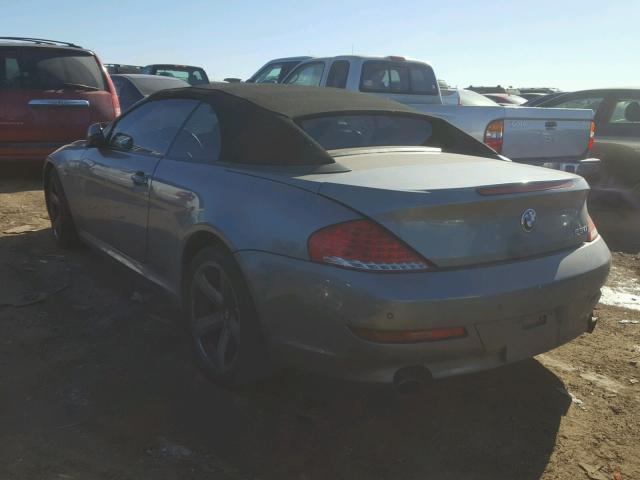 WBAEB5C5XAC225849 - 2010 BMW 650 I GRAY photo 3