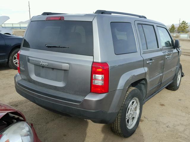 1C4NJRBB3ED591818 - 2014 JEEP PATRIOT SP GRAY photo 4