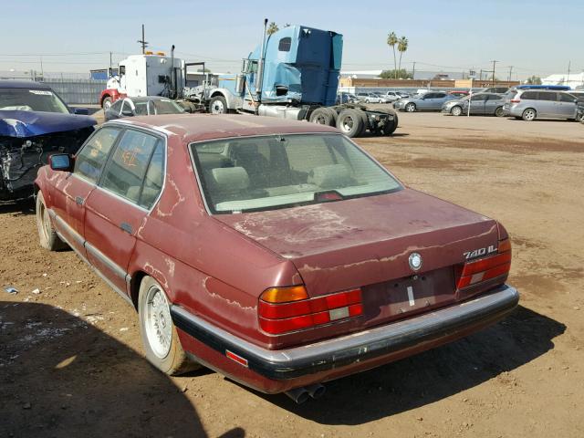 WBAGD8321PDE86691 - 1993 BMW 740 IL AUT MAROON photo 3