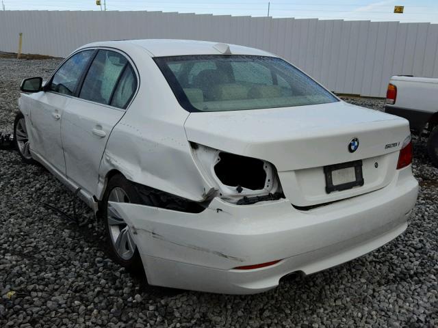 WBANU5C5XAC460407 - 2010 BMW 528 I WHITE photo 3