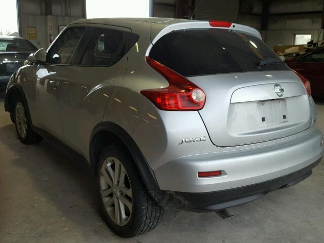 JN8AF5MRXDT219579 - 2013 NISSAN JUKE S SILVER photo 3