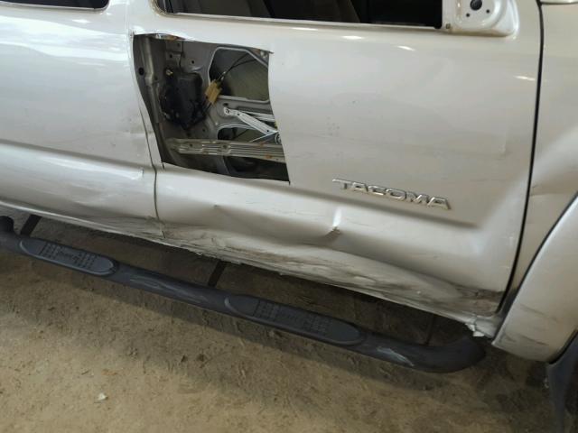 3TMJU62N79M081173 - 2009 TOYOTA TACOMA DOU SILVER photo 9