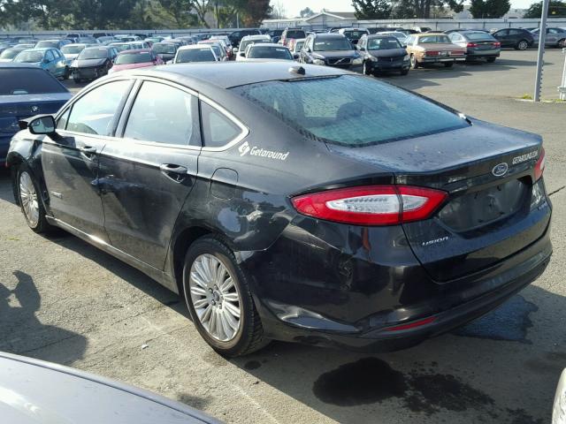 3FA6P0LU2ER151164 - 2014 FORD FUSION SE BLACK photo 3