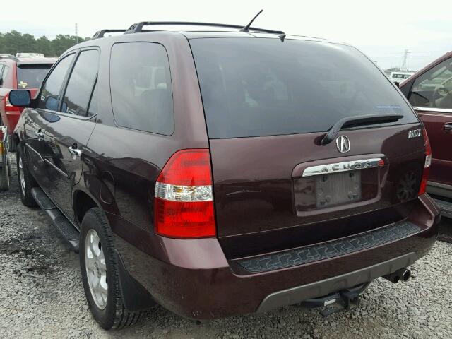 2HNYD18612H516818 - 2002 ACURA MDX TOURIN MAROON photo 3