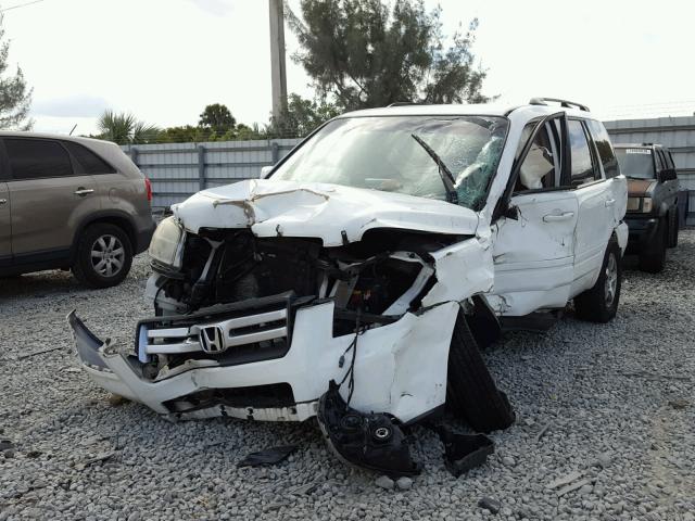 5FNYF28456B050648 - 2006 HONDA PILOT EX WHITE photo 2