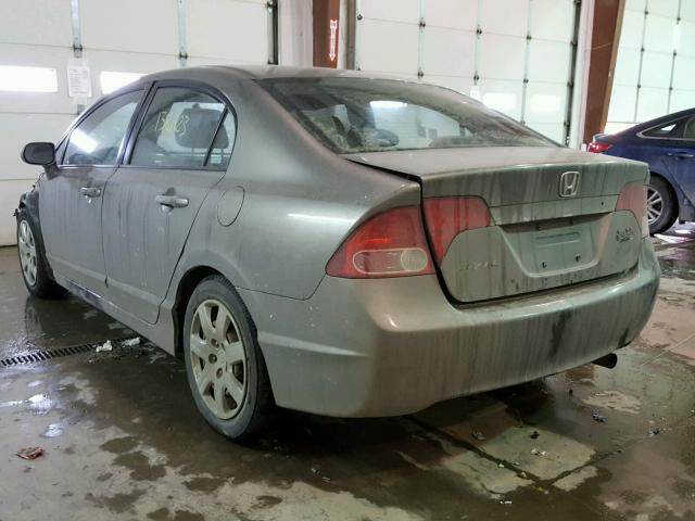 1HGFA16538L044392 - 2008 HONDA CIVIC LX GRAY photo 3