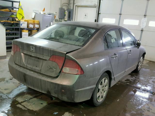 1HGFA16538L044392 - 2008 HONDA CIVIC LX GRAY photo 4