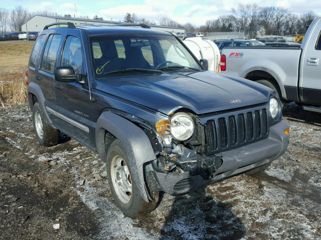 1J4GL48K42W270426 - 2002 JEEP LIBERTY SP BLUE photo 1