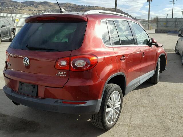 WVGBV7AXXAW003660 - 2010 VOLKSWAGEN TIGUAN SE RED photo 4