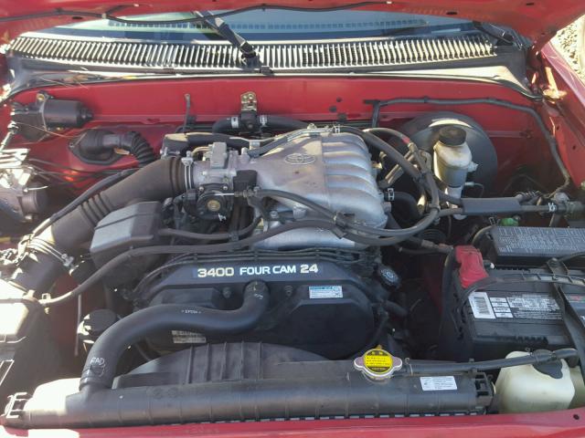 5TESN92NX4Z454253 - 2004 TOYOTA TACOMA XTR RED photo 7