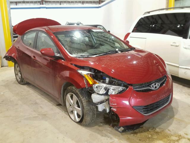 KMHDH4AEXCU434205 - 2012 HYUNDAI ELANTRA GL MAROON photo 1