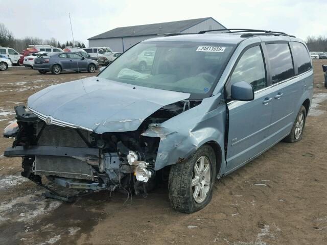 2A8HR54P78R765391 - 2008 CHRYSLER TOWN & COU BLUE photo 2