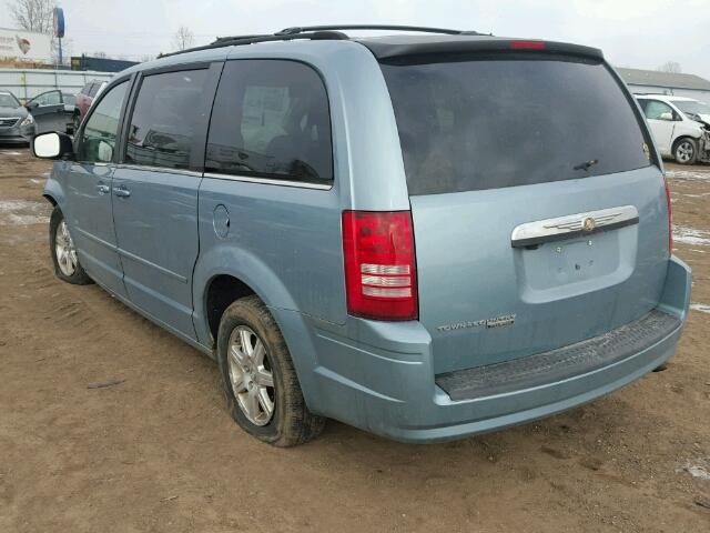 2A8HR54P78R765391 - 2008 CHRYSLER TOWN & COU BLUE photo 3