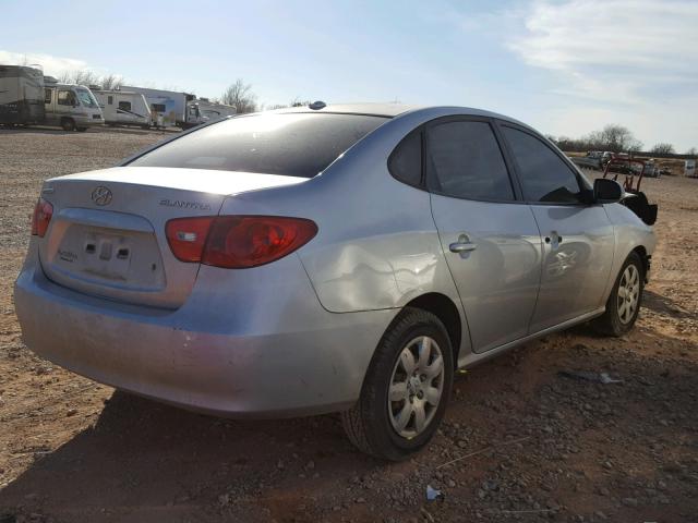 KMHDU46D98U308534 - 2008 HYUNDAI ELANTRA GL SILVER photo 4