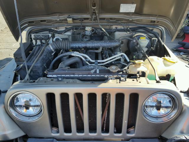 1J4FA69S84P787303 - 2004 JEEP WRANGLER / GOLD photo 7