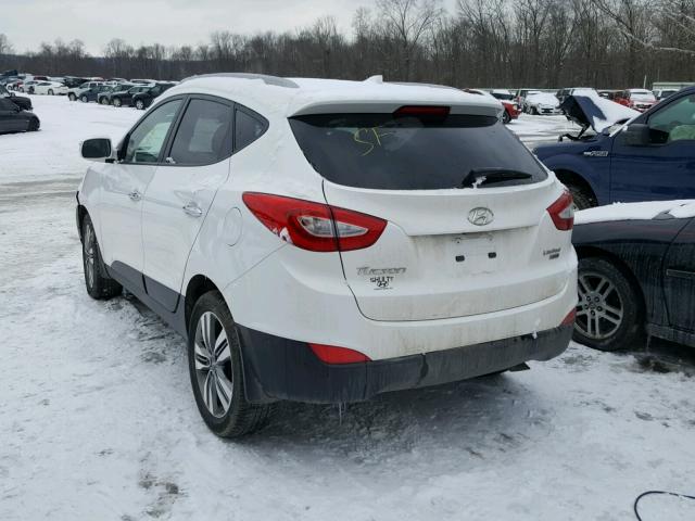 KM8JUCAGXFU032666 - 2015 HYUNDAI TUCSON LIM WHITE photo 3