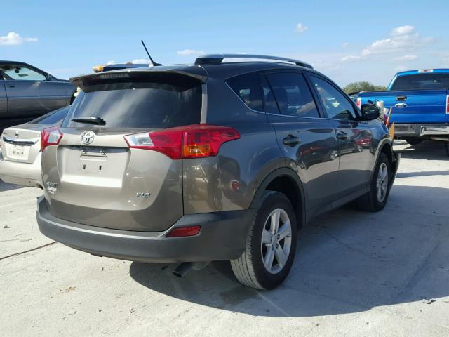 JTMWFREV4ED039532 - 2014 TOYOTA RAV4 XLE BROWN photo 4