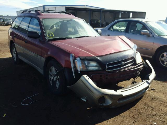 4S3BH675527666142 - 2002 SUBARU LEGACY OUT RED photo 1