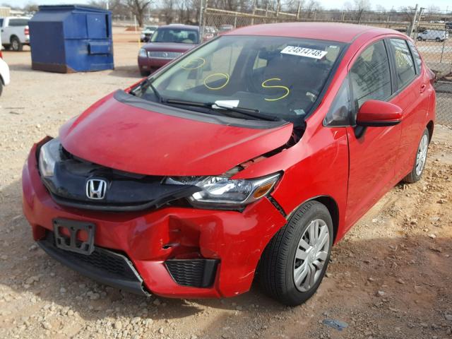 JHMGK5H53GX032687 - 2016 HONDA FIT LX RED photo 2